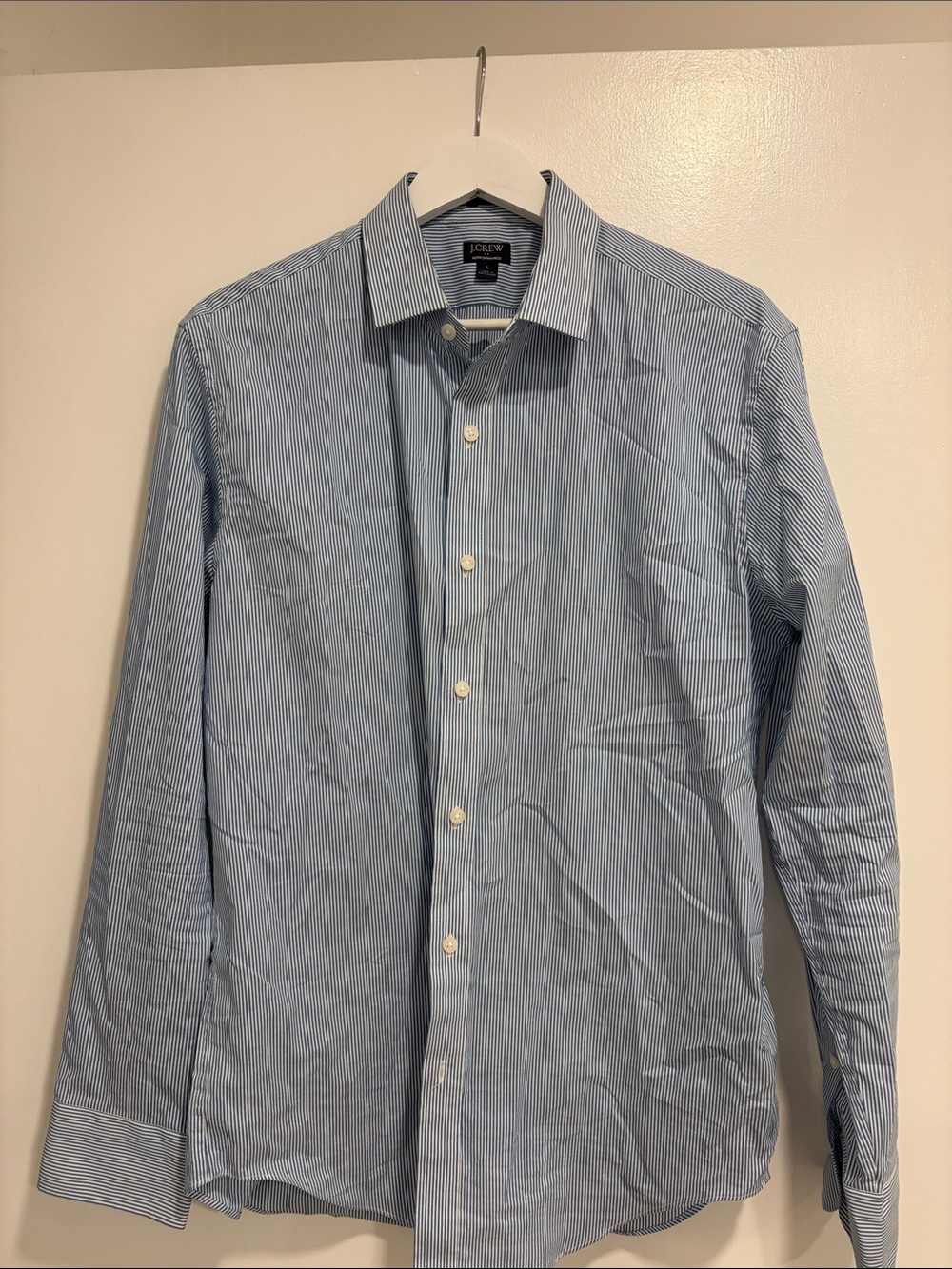 J. Crew Men’s Blue Pinstripe Dress Shirt